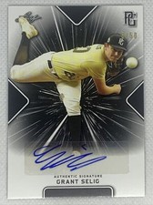 2021 LEAF PERFECT GAME GRANT SELIG BLACK PAPER AUTO # 8/50