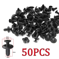 50PCS 6MM Bumper Clips Auto Car Hole Plastic Rivets Fasteners Fender Push Pins