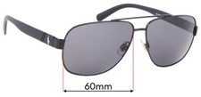 SFx Replacement Sunglass Lenses fits Ralph Lauren Polo PH 3110 - 60mm Wide