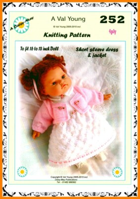 PUPPEN STRICKANLEITUNG Nr. 252 für 16''-18'' Puppe 4-fädig von Val Young