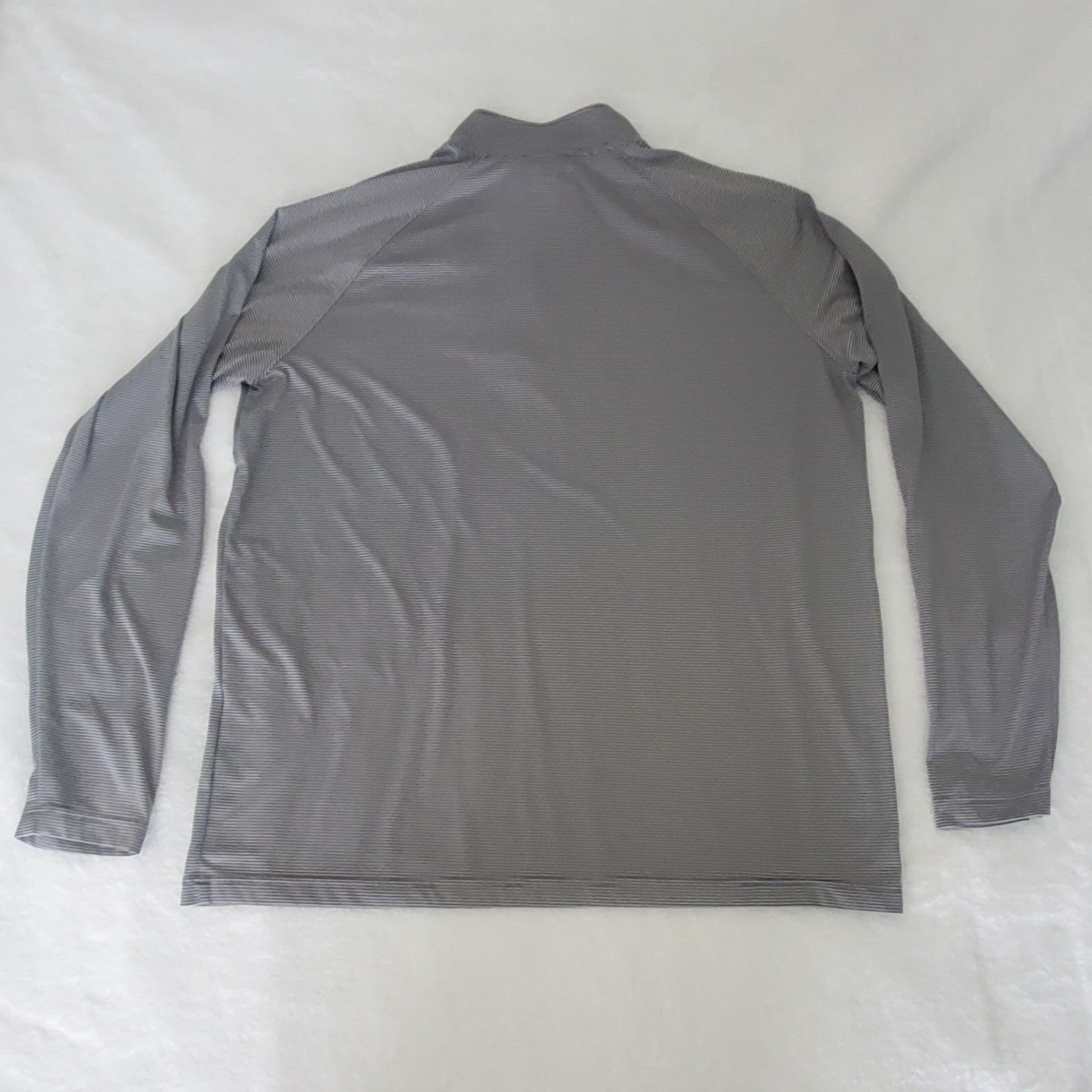 Under Armour Mens ¼ Zip Long Sleeve Pullover XL Gray Striped Heat Gear Loose Fit image 8