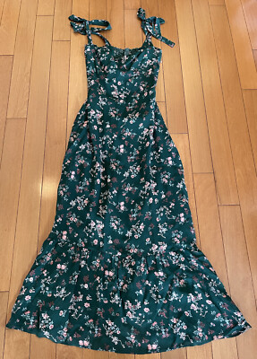 REFORMATION NIKITA MIDI DRESS BOUQUET GREEN EMILIA SIZE 4 | eBay
