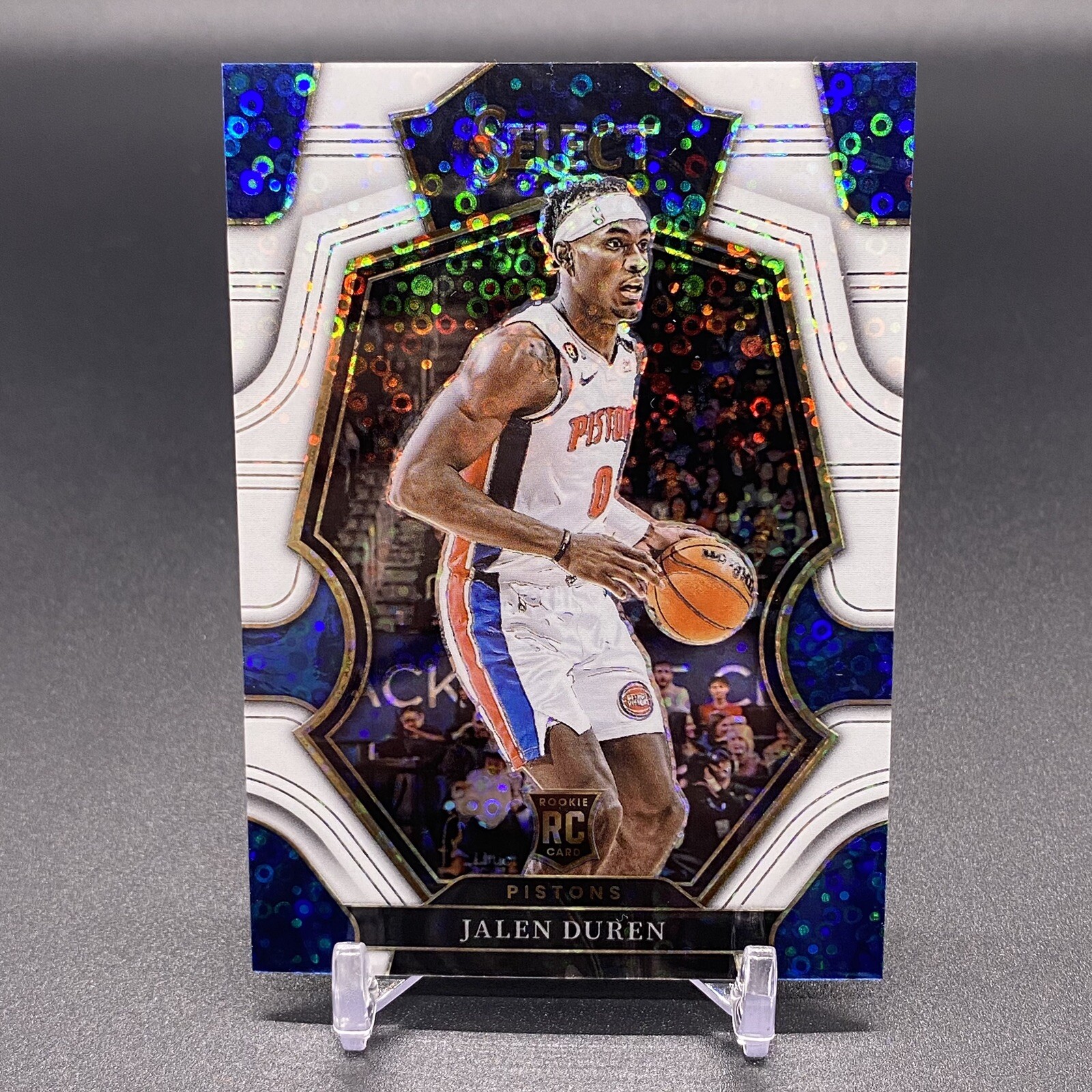 #/75! 🚨2022-23 Select Jalen Duren RC White Disco Prizm Pistons Rookie #176