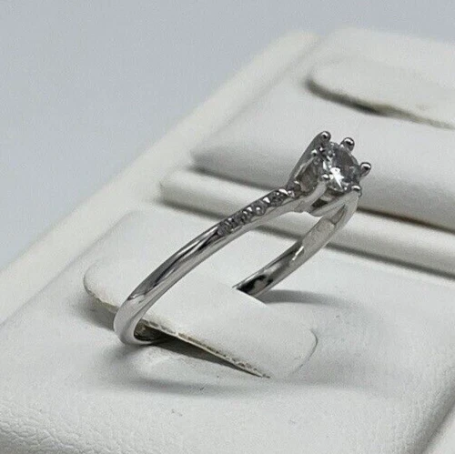 Anello donna argento 925 puntiluce brillanti Misura 15 fidanzamento/anniversario - Immagine 4 di 4
