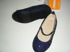 NWT Gymboree Girl's Blue Flat Shoe w/Stars & String Bow Size 9 — photo 2