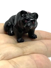 Vintage MMA TB Metropolitan Museum Of Art Hand Crafted Black Bear Mini Figure