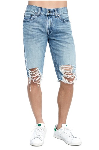 Denim Jean Shorts in Solar Blue 