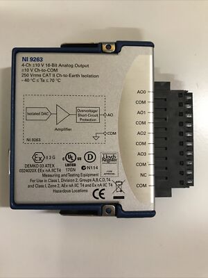 National Instruments NI 9263 4-Channel 10V 16-Bit Analog Output Module C-Series