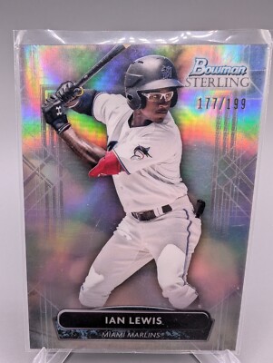 2022 Bowman Sterling Ian Lewis Prospect Refractor /199 BSP-63 Miami Marlins