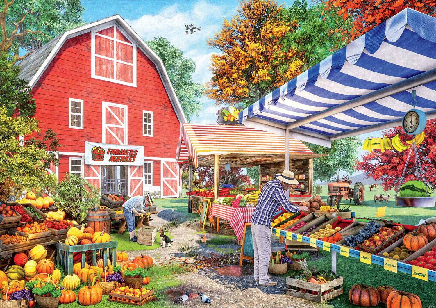 - Dominic Davison - Grandpa's Farm Market - 500 Piece Jigsaw Puzzle for Adult...