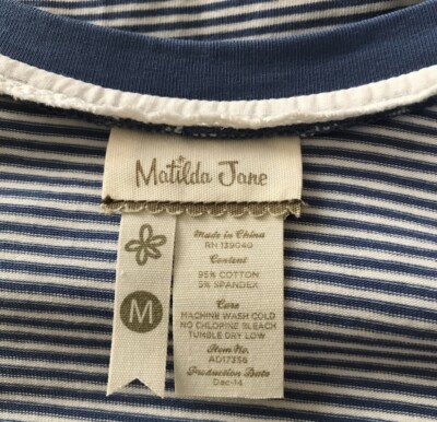 chinese dress ladies McIntosh Red Striped Knit Dress, Women's Size Large by Matilda Jane Clothing main image 0