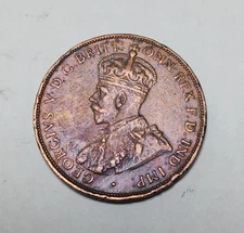 1935 Australia Penny - Bronze Coin - Melbourne Mint - George V