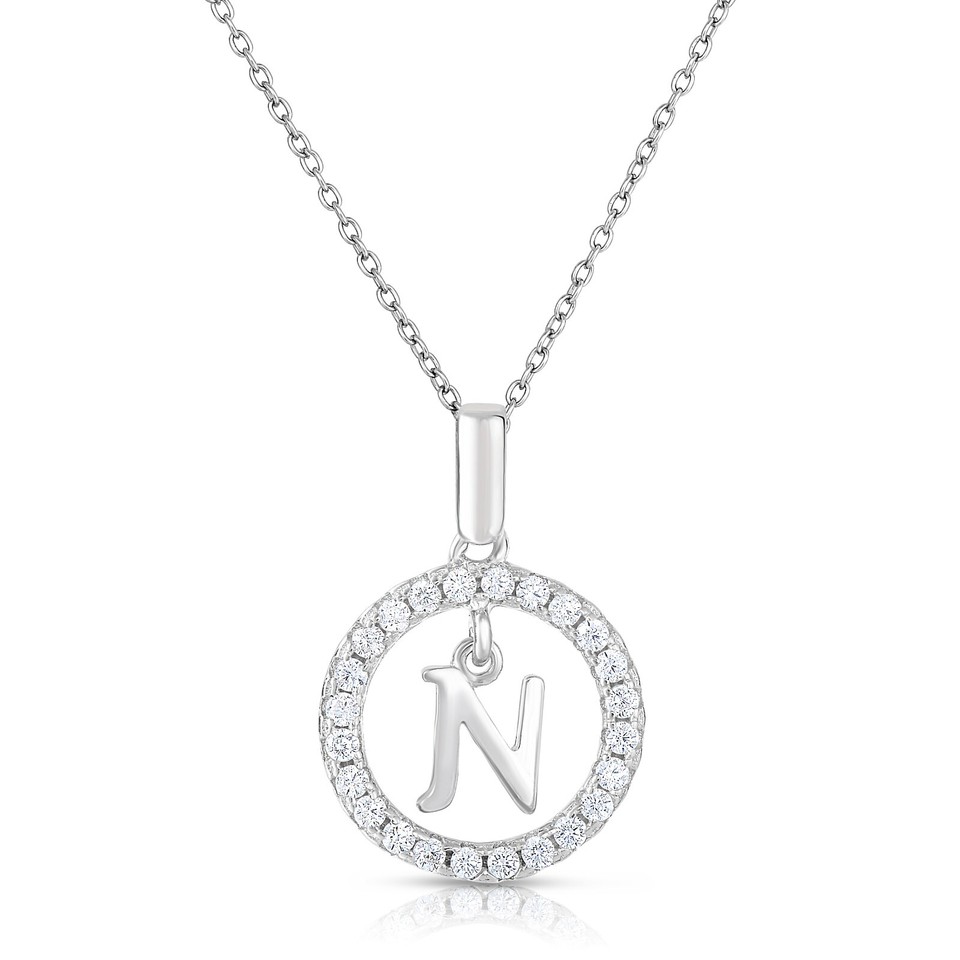 Crystal Letter A Gold Short Pendant Necklace In White Crystal | Kendra
