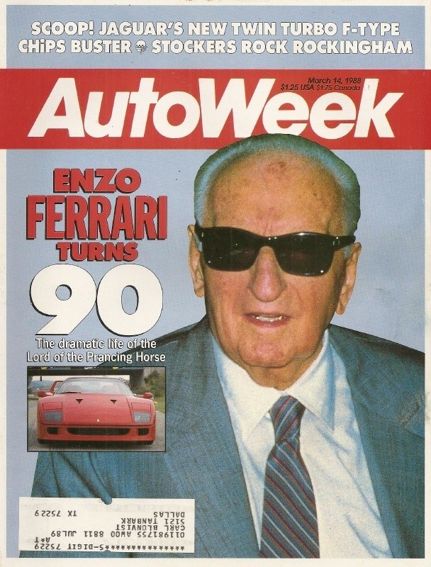 AUTOWEEK 1988 MAR 14 - JAG TWIN TURBO 4WD F-TYPE, ENZO AUTOWEEK 1988 MAR 14 - JAG TWIN TURBO 4WD F-TYPE, ENZO