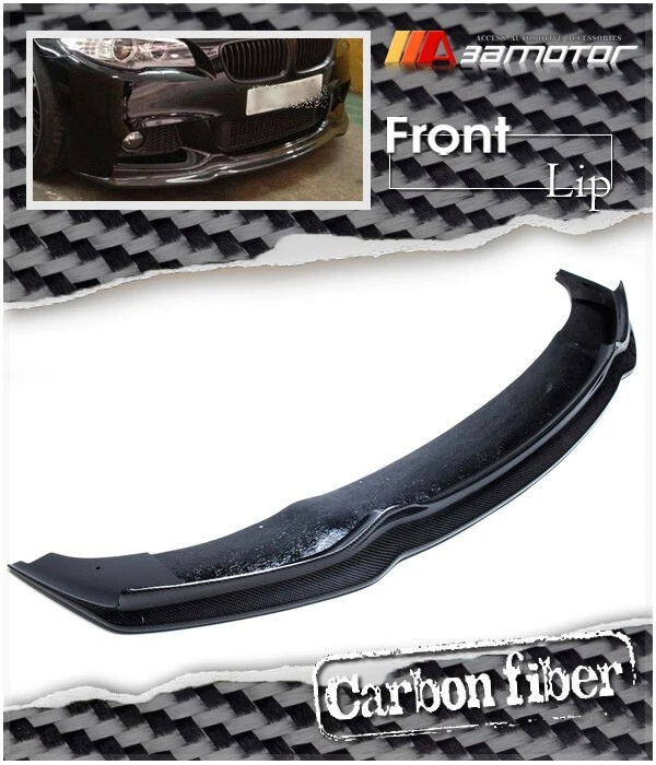 Carbon Fiber ARK Front Bumper Lip Spoiler fits 2011-16 BMW F10 5-Series M Sport Foto 2 de 4