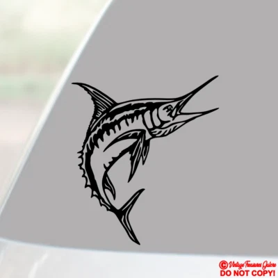 ORACAL ATLANTIC BLUE MARLIN Vinyl Decal Sticker Car Truck Window Wall Bumper SPORT FISH