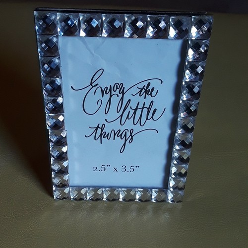 Picture Frame Rhinestones Square Frame 2 5 X 3 5 Velvet Back Ebay