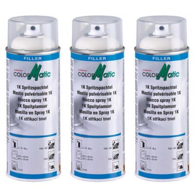 3 x Colormatic Spritzspachtel 400ml 856570 Grundierung Füller Spritzfüller