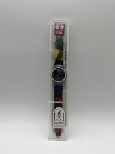 Swatch Quartz SWISS MADE Uhr mit Box 1996 Olympic Games - F.4