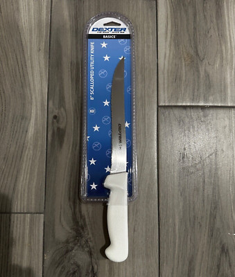 Dexter Russell 8'' Scalloped Utility Basics Kitchen Hunt Fish Tiger Edge Knife