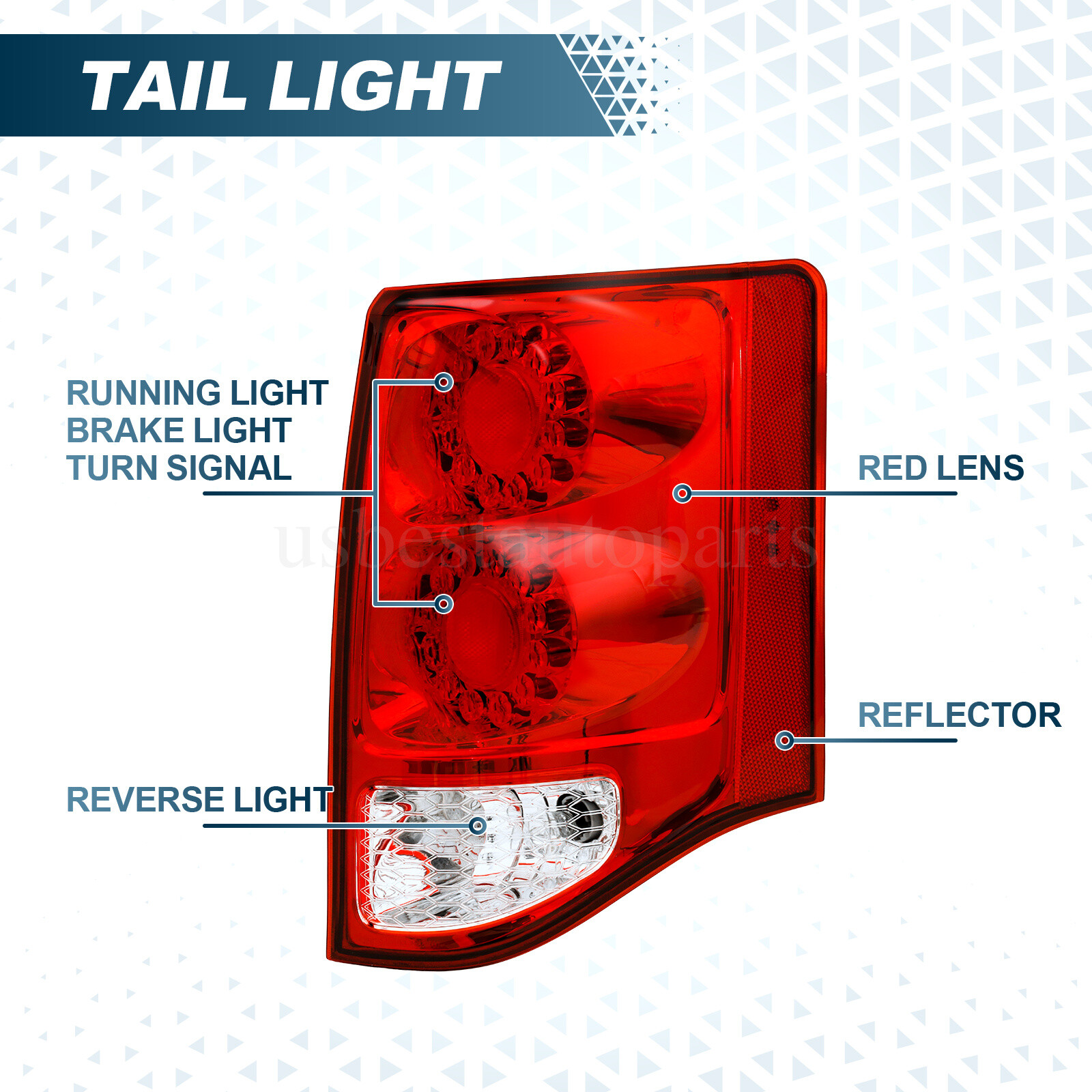 LED Tail Light Brake Lamp Right Passenger Fit For 2011-2020 Dodge Grand ...