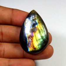Natural Labradorite Multi Flash Cabs 37x25 mm Pear Polished Cabs Gemstone LR-292