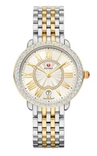 Michele Serein Mid Diamond Dial & Bezel Gold Two-Tone Ladies watch MWW21B000138