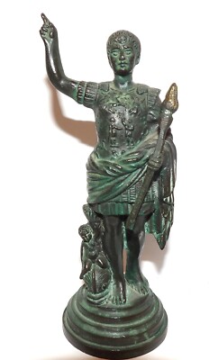 UNIQUE VINTAGE JULIUS CAESAR ITALY 5 3/4'' METAL SCULPTURE