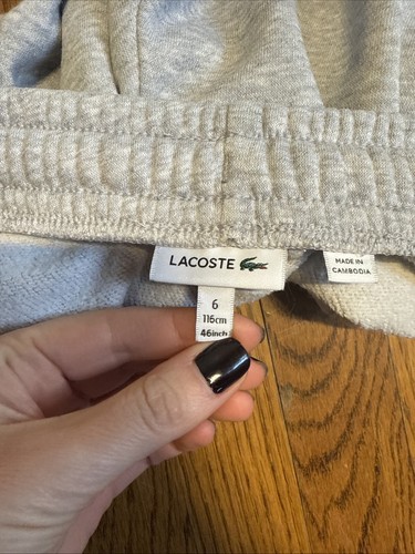 Lacoste Kids Sweatpants Gray Size 6 - Picture 3 of 3
