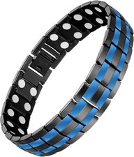 Men's Titanium Steel Bracelet Magnetic Therapy Arthritis Pain Relief