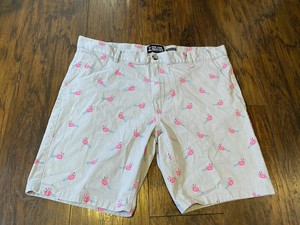Pantalón corto para hombre industrias de hilo crudo 40 Rosa Gris flamencos  | eBay