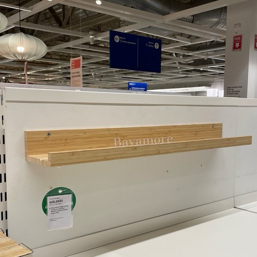 Rebord photo Ikea MÅLERÅS, étagère d'affichage, bambou, 29 1/2 " NEUF - Photo 1 sur 2