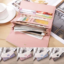 Hot Women Leather Envelope Clutch Wallet Long Card Holder Purse Bag Handbag US