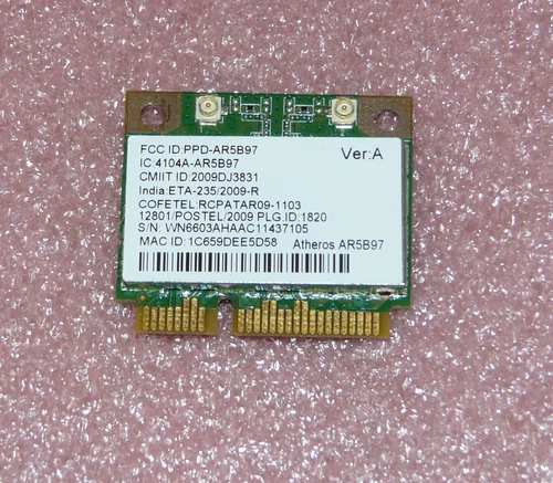 Atheros AR5B97 WLAN WiFi Mini PCIe Karte 802.11n Acer Aspire 5750G 5755G 7750G
