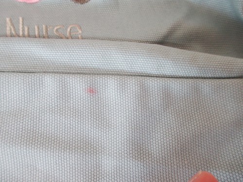 RARE Thirty One Zip-Top Organizing Utility Light Blue Canvas Tote Bag NURSE - Picture 7 of 8