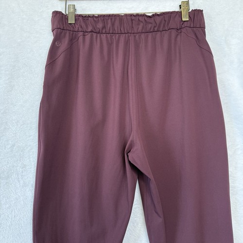 Lululemon Keep Moving Stretch High Rise 7/8 Pant Size 10 Red Maroon Burgundy - Picture 12 of 17