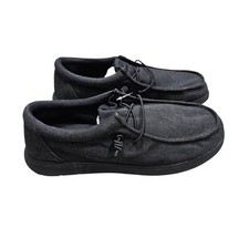 Shoes For Crews Laguna Moc Women 10 Black Slip Resistant Vegan Canvas Work Shoe