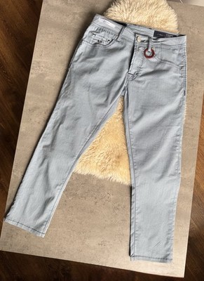 Tramarossa Leonardo Light Blue Stretch Trousers Size 32 Made In Italy