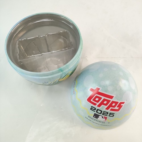 2025 Topps Series 1 Easter Egg x3 Tin Baby Blue Storage Cute Gift Baseball Gift - Picture 3 of 8