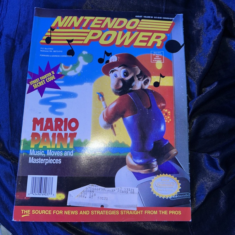 Nintendo Power #39 1992 Mario Paint Complete w/Felix Cat POSTER