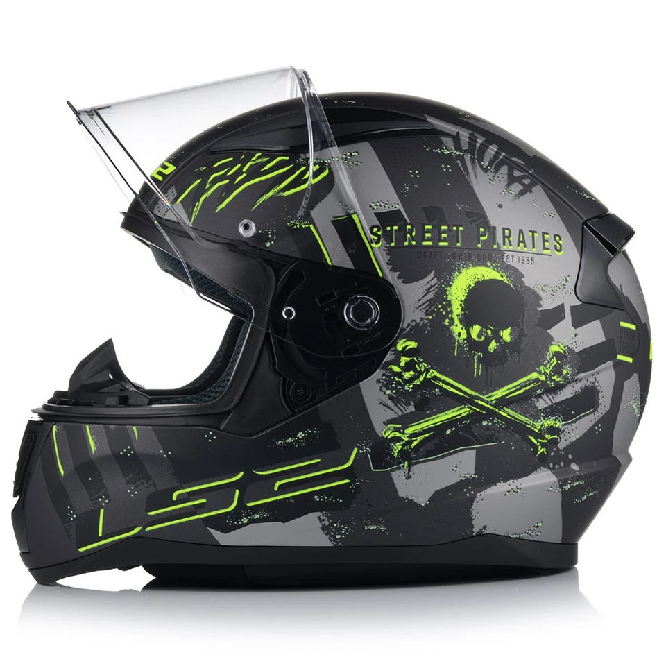 Motorradhelm LS2 FF353 RAPID II PIRATES + 2 Visiere Integralhelm Helm XS - XXXL - Bild 4 von 4