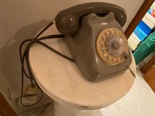 TELEFONO A DISCO SIP VINTAGE ANTICO ANNI 70 80 GRIGIO FATME + CAVO