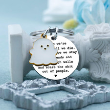 Best Friend Keychain Funny Birthday Christmas Halloween Gift for Women