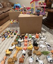 Fisher Price Little People Lot Of 107 Replacement Pieces Disney Pixar Farm Zoo