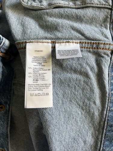 MADEWELL Women’s Denim Collarless Lady Jacket in Lakecourt Wash-Size L - Picture 8 of 8