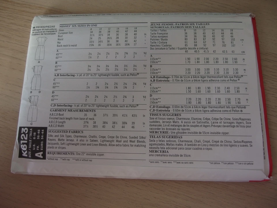 New Look Sewing pattern K6123 for dress design your look - Image 2 of 2