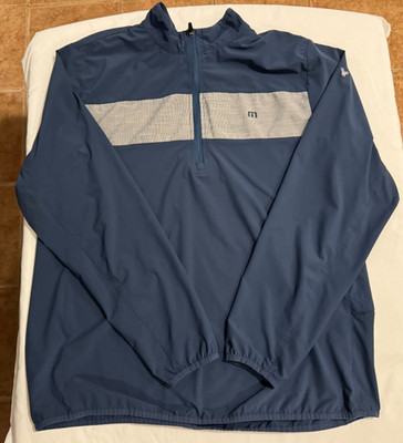 Travis Mathew Men's Lightweight 1/4 Zip Golf Jacket - Size XXL - Navy Blue