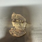 Vintage Cameo Brooch Pin Classical Goddess Portrait Bronze art deco silver — photo 2