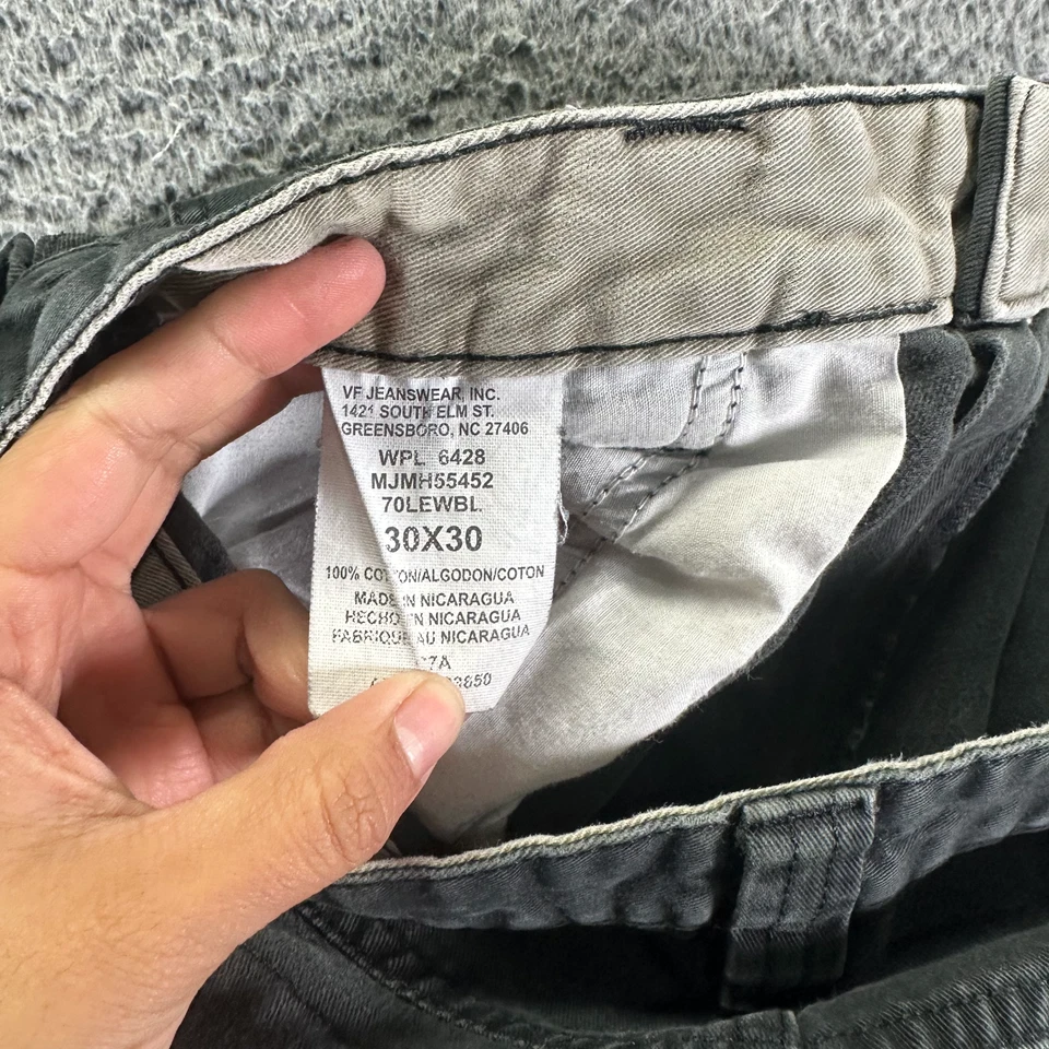 Pantalón Wrangler Para Hombre 30x30 Negro Algodón Carga Pierna Recta Calce Relajado Ropa de Trabajo Foto 3 de 4