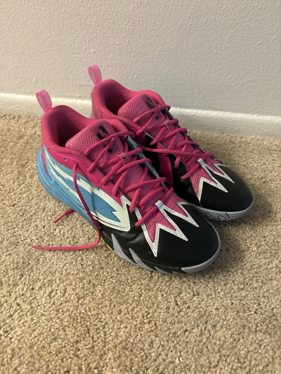 PUMA Scoot Zeros Northern Lights Basketball Shoes Pink Blue Black